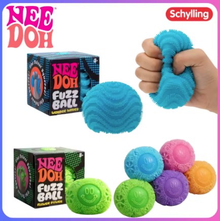 Fuzz Ball Squishy Stress Relief Toy – Cute Fuzzy Desktop Fidget Toy, Squeeze & Sensory Gift for Kids, Teens & Adults