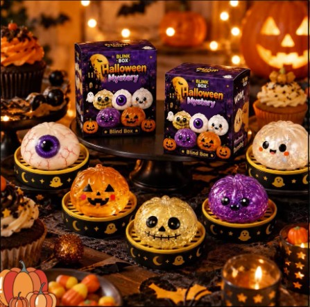 Halloween Ghost Dumpling Squishy – 5.5CM & 10CM Slow-Rising Fidget Toy, Cute Halloween Stress Relief Sensory Toy & Gift