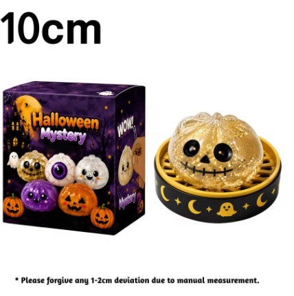 Halloween Ghost Dumpling Squishy – 5.5CM & 10CM Slow-Rising Fidget Toy, Cute Halloween Stress Relief Sensory Toy & Gift