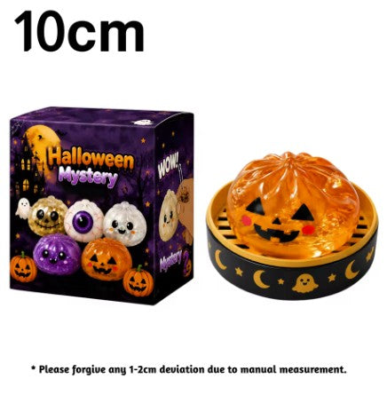 Halloween Ghost Dumpling Squishy – 5.5CM & 10CM Slow-Rising Fidget Toy, Cute Halloween Stress Relief Sensory Toy & Gift