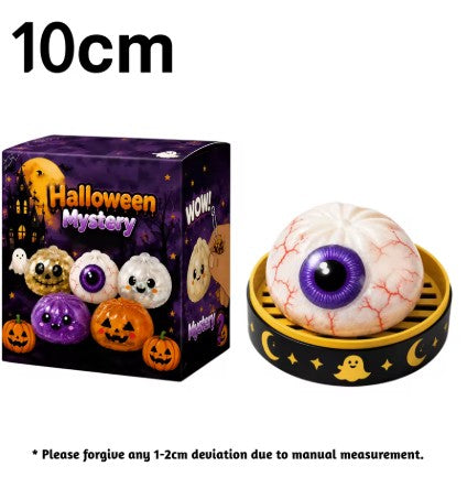 Halloween Ghost Dumpling Squishy – 5.5CM & 10CM Slow-Rising Fidget Toy, Cute Halloween Stress Relief Sensory Toy & Gift