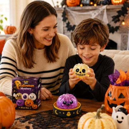 Halloween Ghost Dumpling Squishy – 5.5CM & 10CM Slow-Rising Fidget Toy, Cute Halloween Stress Relief Sensory Toy & Gift